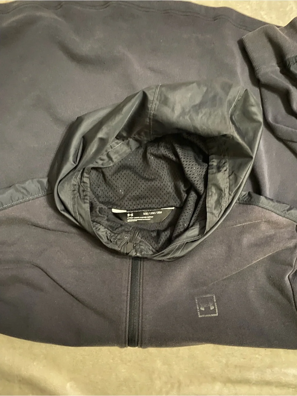 Under Armour Navy Hooded Windbreaker Pullover